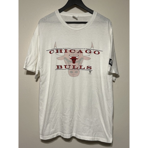 STARTER Other - Vintage 90s Starter Chicago Bulls T Shirt XL NBA Jordan Era USA Made White